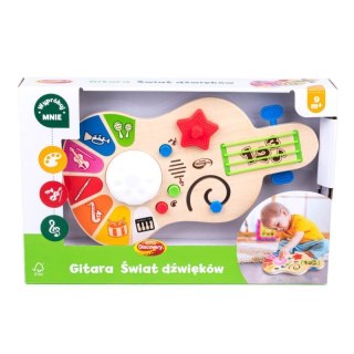 Gitara drewniana instrument muzyczny zabawka Świat Dźwięków DUMEL