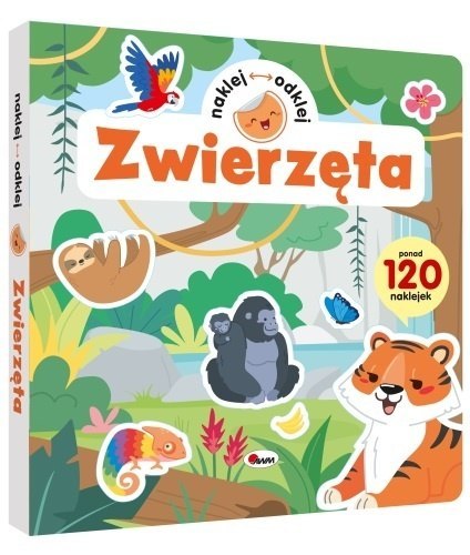NAKLEJ ODKLEJ ZWIERZĘTA AWM WYDAWNICTWO