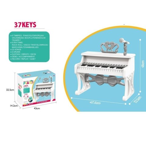 Pianino keyboard dla dzieci mikrofon krzesełko EUROBABY ZABAWKI