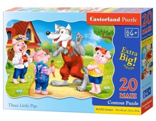 PUZZLE 20EL.MAXI THREE PIGS CASTOR