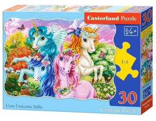 PUZZLE 30 EL. UNICORNS SELFIE CASTOR