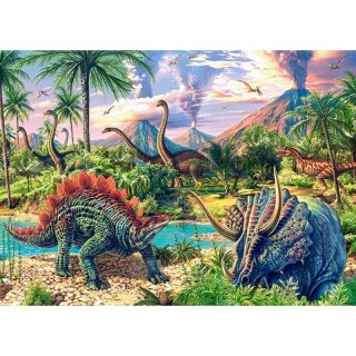 Puzzle 120el. dinosaur volc. CASTOR