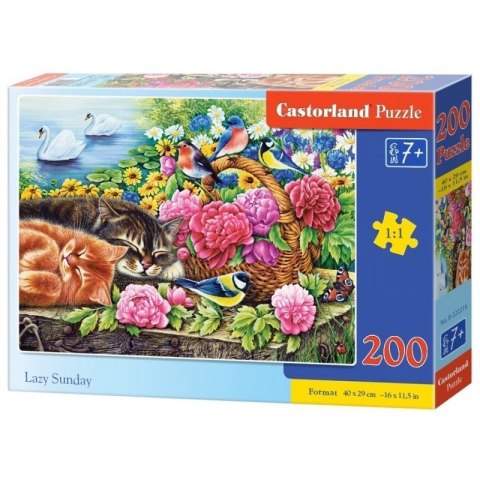 Puzzle układanka klasyczna 200 elementów Lazy Sunday Castor
