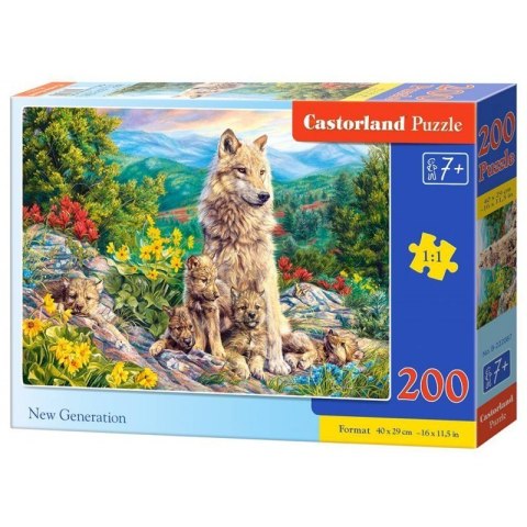 Puzzle 200 elementów New Generation CASTOR
