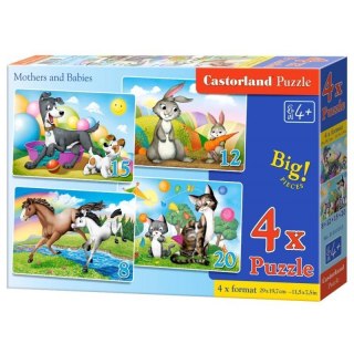 Puzzle 4w1 mothers and babies CASTOR