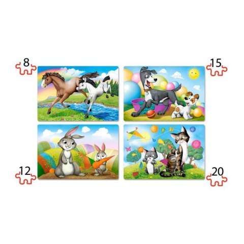 Puzzle 4w1 mothers and babies CASTOR