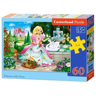Puzzle 60el.princess with swan CASTOR