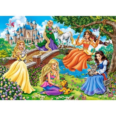 Puzzle 70 princesses in garden CASTOR