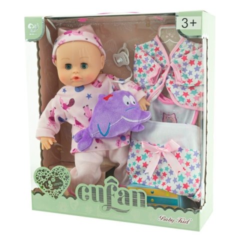 Lalka bobas dzidziuś niemowlak mówi mama 32 cm akcesoria Eurobaby