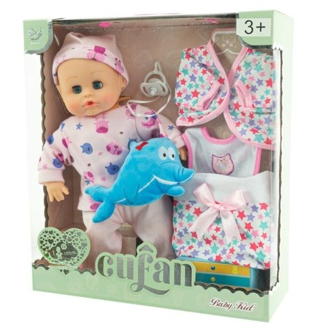 Lalka bobas dzidziuś niemowlak mówi mama 32 cm akcesoria Eurobaby