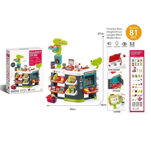 Stragan supermarket sklep dla dzieci 81 el EUROBABY ZABAWKI