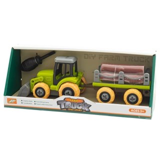 Traktor do skręcania z przyczepą spychacz EUROBABY ZABAWKI