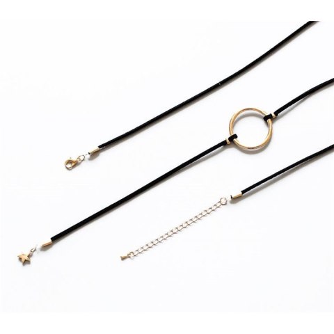Naszyjnik choker łańcuszek kółeczko gwiazdka N465