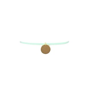 NASZYJNIK CHOKER RZEMYK - MIĘTA N530M