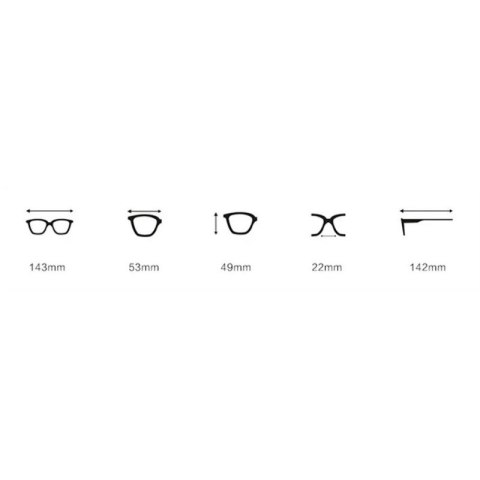 Okulary przeciwsłoneczne GLAM ROCK Niebieskie Transparentne OK21WZ15