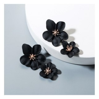 Kolczyki przy uchu Kwiaty Floral podwójne K1487CZ