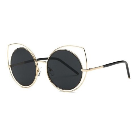 OKULARY LUSTRZANE KOCIE OCZY - CZARNE OK86WZ2