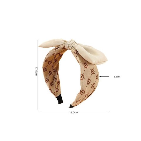 Opaska do włosów turbanka pin up kremowa O451K