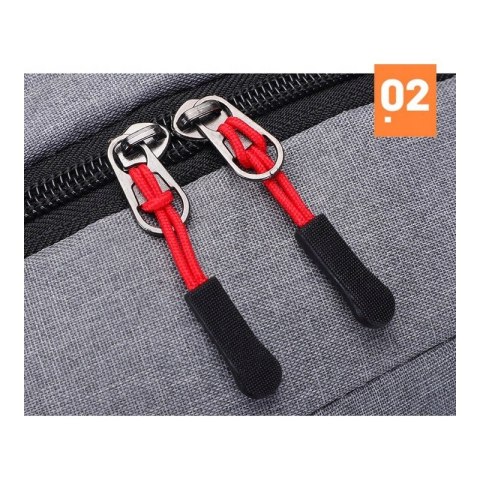 Plecak sportowy miejski na laptopa USB szary