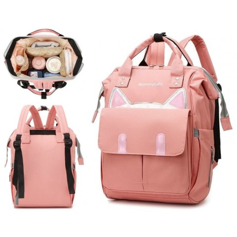 Torba plecak do wozka organizer dla mamy rozowy