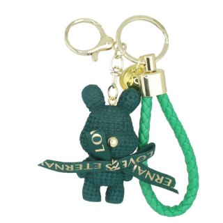 Brelok do kluczy zawieszka do torebki BUNNY SWEET zieleń