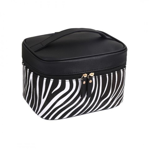 Kosmetyczka kuferek organizer podróżny czarna zebra KS48