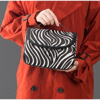 Kosmetyczka rozkładana kuferek organizer podróżny zebra KS76