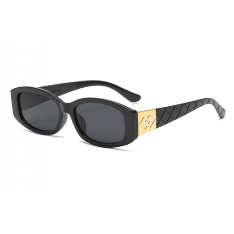Okulary przeciwsłoneczne damskie czarne UV 400 kat. 3 OK378