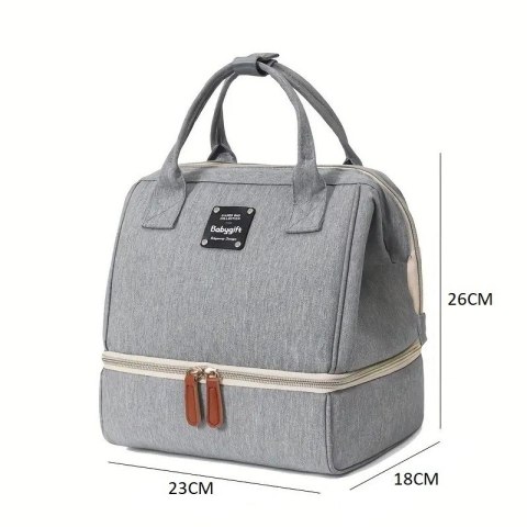 Torba organizer do wózka torebka szara 26x23x18cm