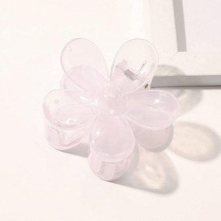 Spinka do włosów klamra łapacz kwiat transparentny XL 7x7cm