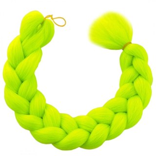 Włosy syntetyczne do warkoczyków pasma 120 cm limonka