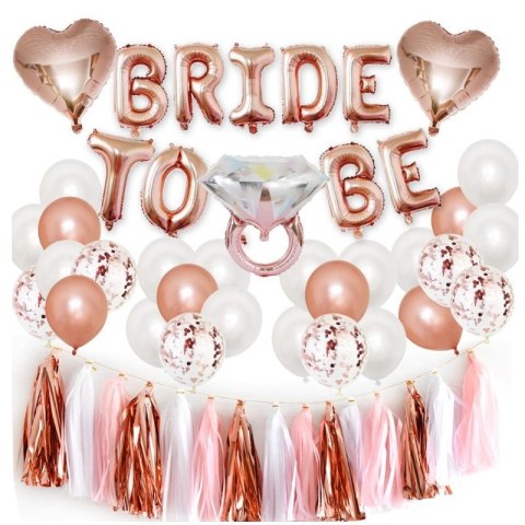 Balony dekoracyjne zestaw dekoracje Bride to Be BLN01