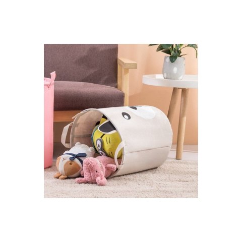 Kosz na zabawki organizer worek na pranie Miś beżowy 40x33 cm 45L