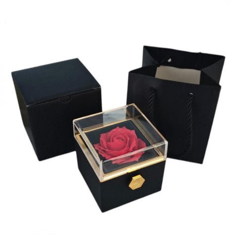 Pudełeczko Rose Treasure Box na biżuterię Wieczna Róża Obrotowe PDOZ26CZ