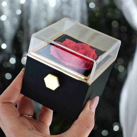 Pudełeczko Rose Treasure Box na biżuterię Wieczna Róża Obrotowe PDOZ26CZ