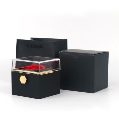 Pudełeczko Rose Treasure Box na biżuterię Wieczna Róża Obrotowe PDOZ26CZ