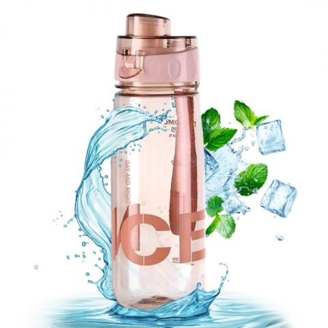 Bidon sportowy butelka na wodę 800ml różowy uchwyt