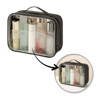 Kosmetyczka organizer podróżny na kosmetyki czarna 26x20x11cm