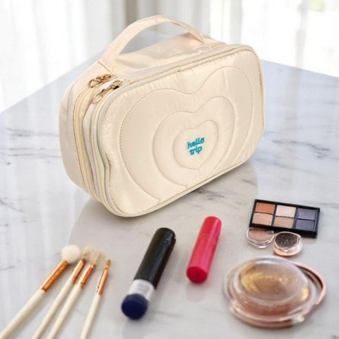 Kosmetyczka kuferek organizer pikowana z rączką 24x9x15 cm