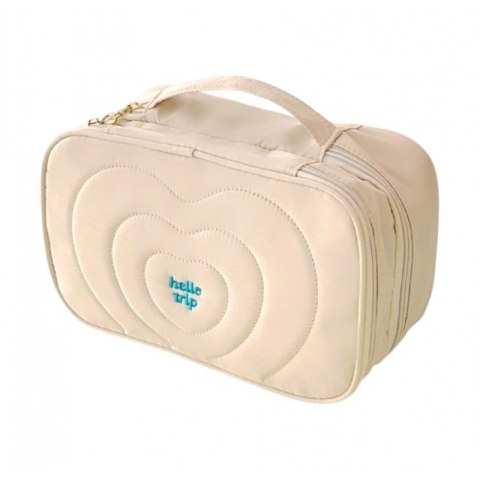 Kosmetyczka kuferek organizer pikowana z rączką 24x9x15 cm