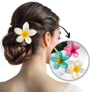 Spinka do włosów klamra klips kwiat ombre żółty 6 cm