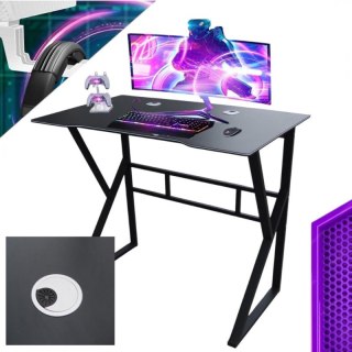Nowoczesne biurko Loft z półką-stabilne i funkcinalne.