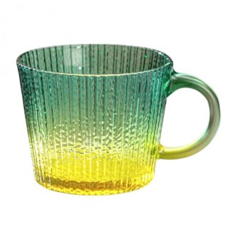 Szklanka filiżanka ryflowana ombre zielona 380 ml