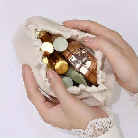 Kosmetyczka, saszetka na kosmetyki, wkładki, ekoskóra rozm M 16x12cm KS145B