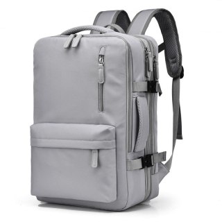 Plecak podróżny, kabinowy do samolotu, wodoodporny z USB, 44x30x16/26cm PL176