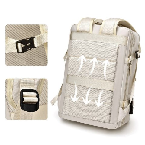 Plecak podróżny kabinowy bagaż podręczny 24-30L USB oxford