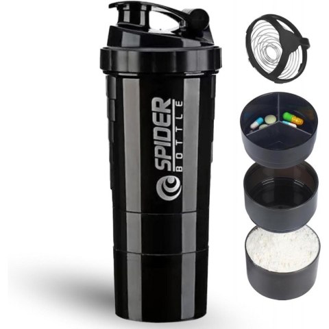 Shaker sportowy bidon do odżywki białkowej z sitkiem 500ml