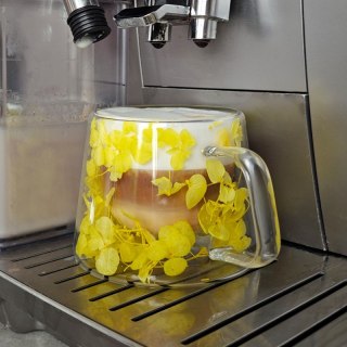 Szklanka termiczna kubek z kwiatami hortensje 180 ml