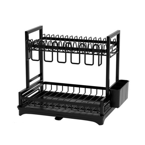 Dwupoziomowa suszarka do naczyń, ociekacz z tacką 42x30x38cm SU06CZ