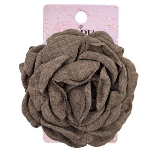 Spinka do włosów klamra łapacz kwiat róża brązowa 9cm